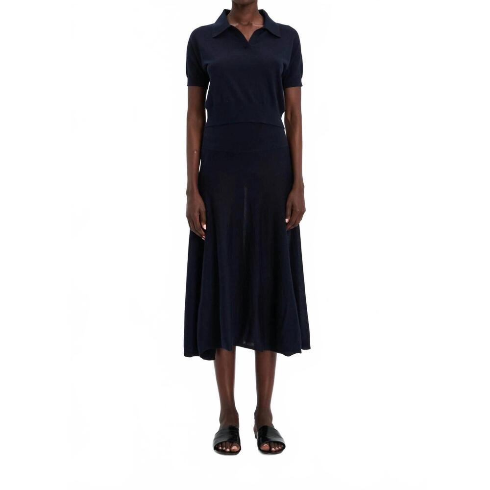 NEW ARCH4 CASHMERE aldwich lightweight polo in navy